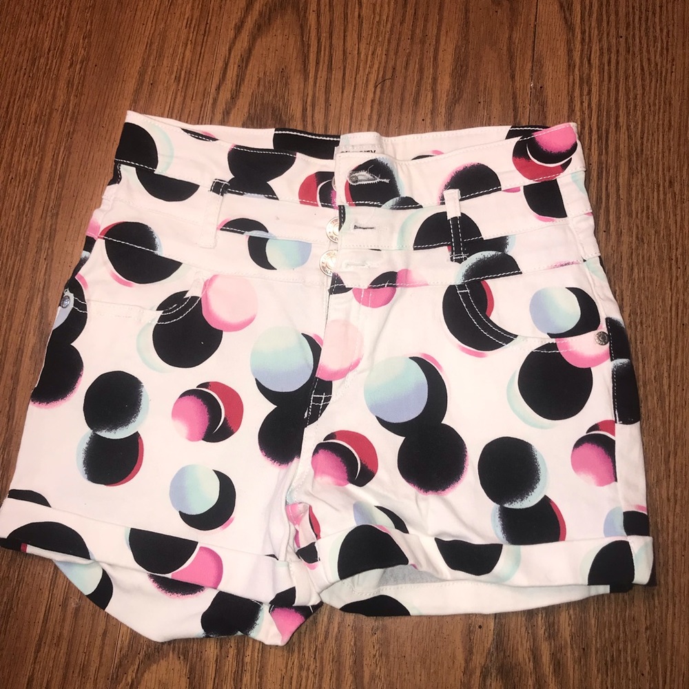 CELEBRITY Polka Dot White Shorts